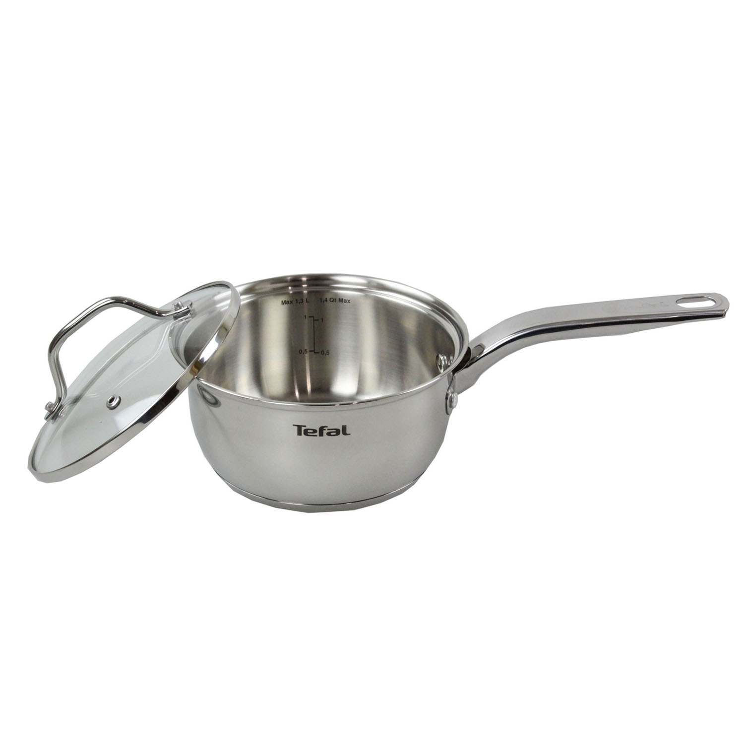Tefal Intuition 5pc Non Stick Stainless Steel Milk Pan Saucepans Stock Pot Set eBay